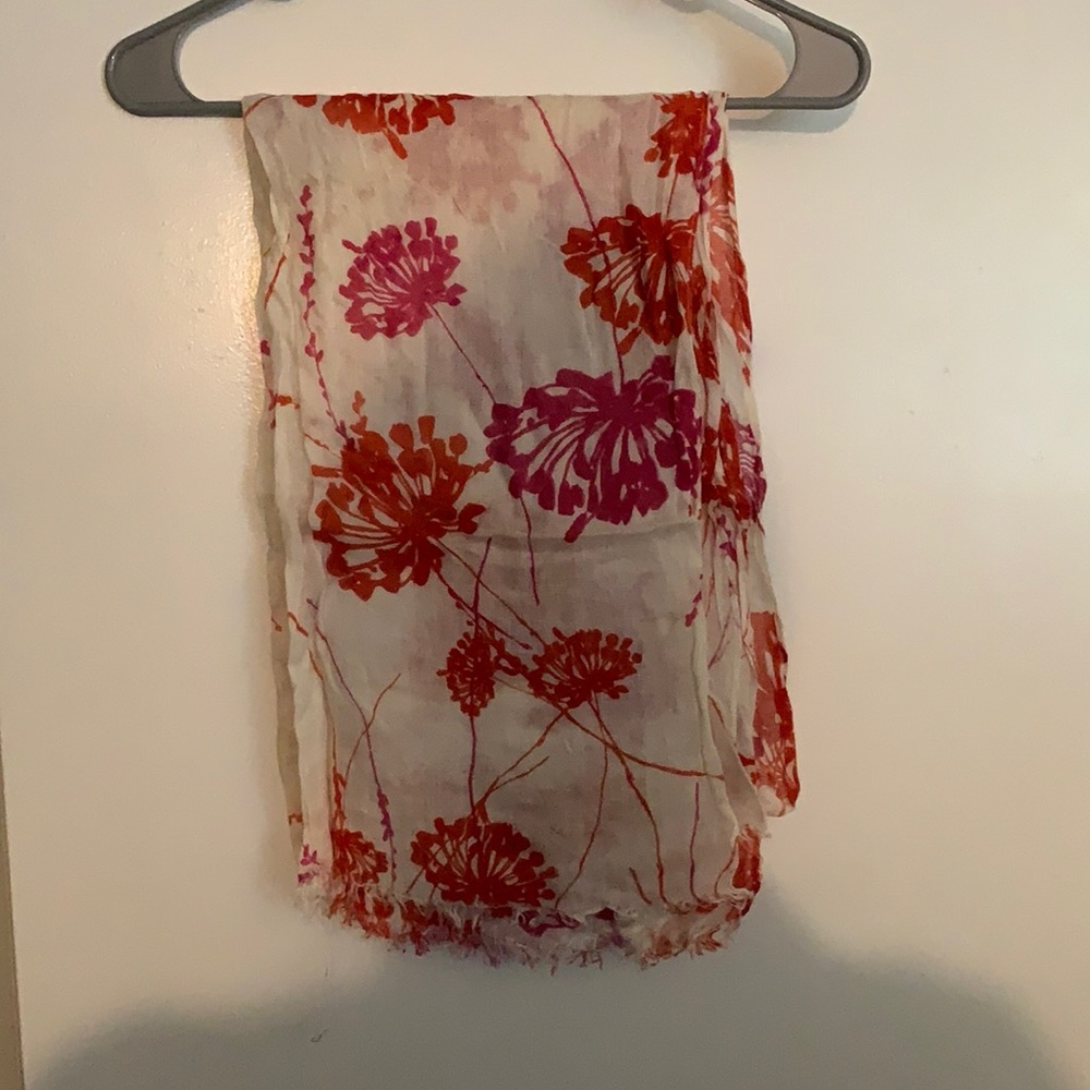 Pink/orange floral scarf